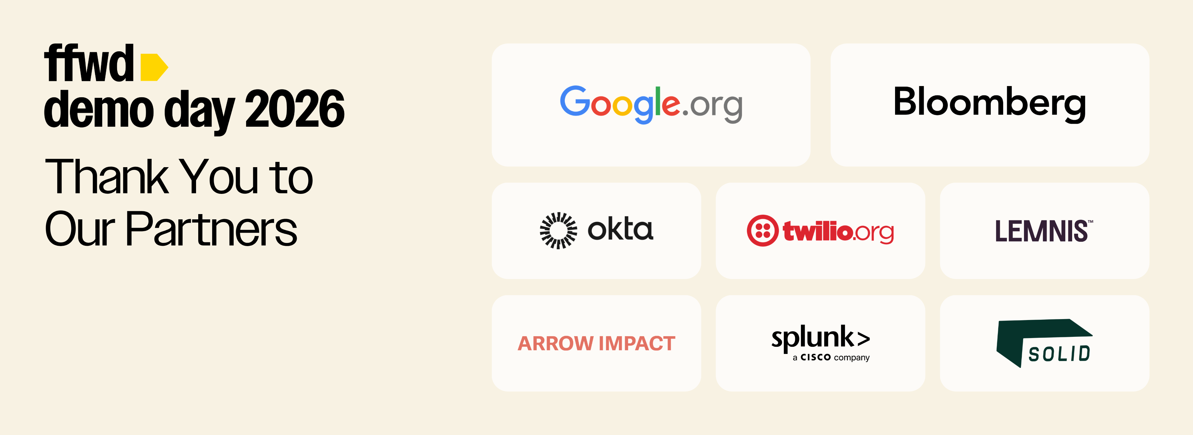 Demo Day 2026 Registration Page – Fast Forward