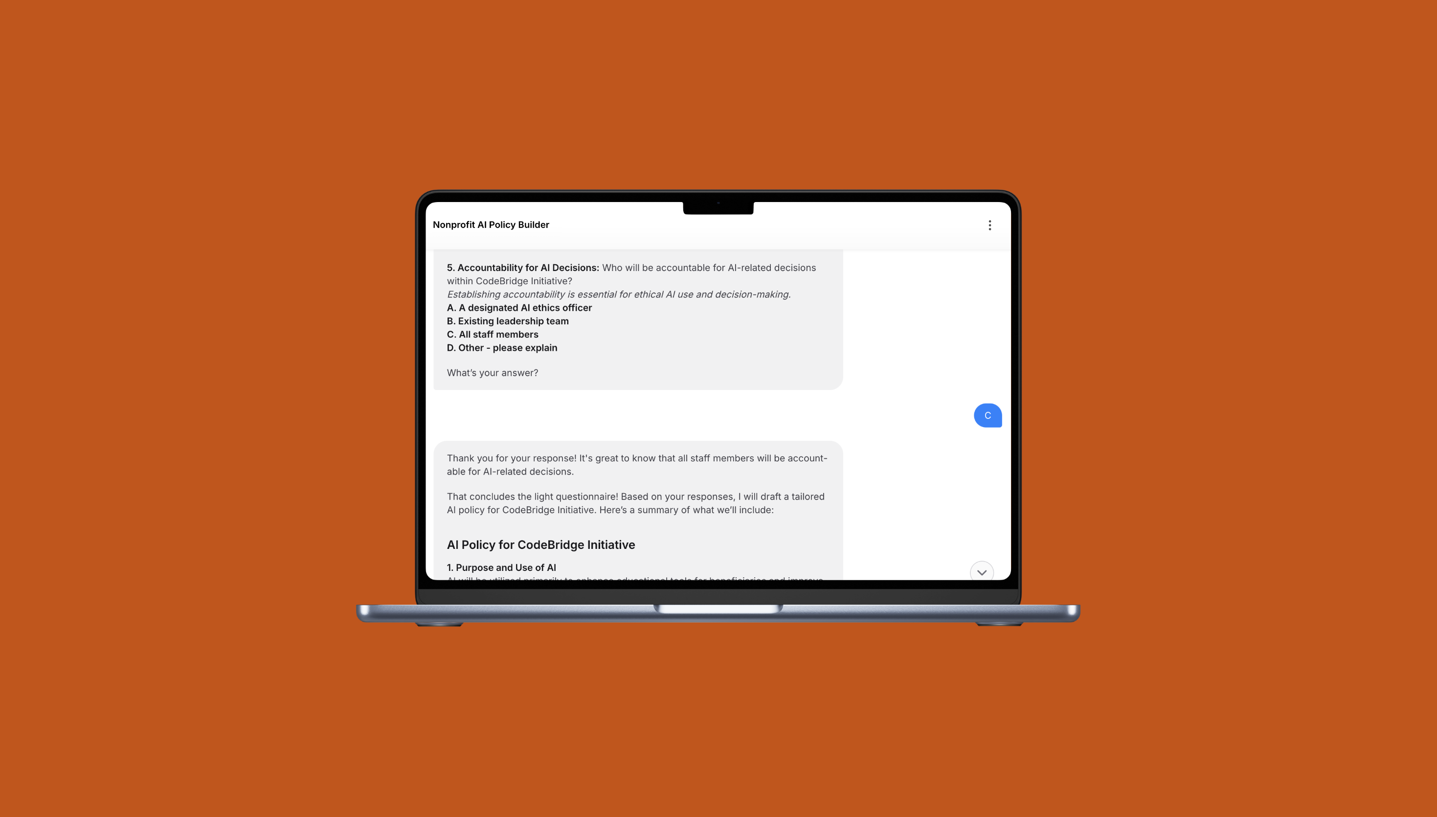 Introducing the Nonprofit AI Policy Builder – Fast Forward