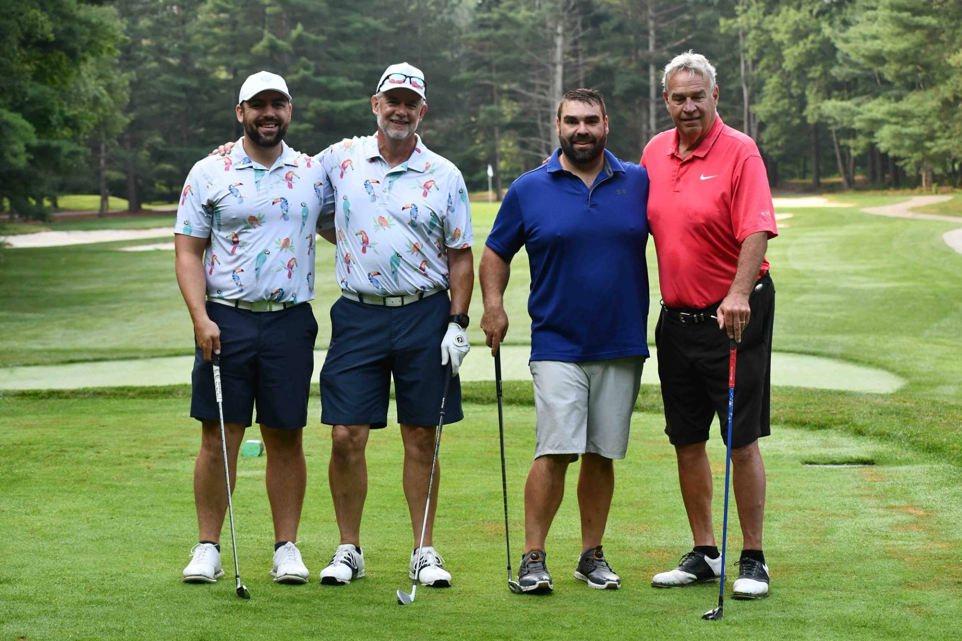 Foursome on golf course