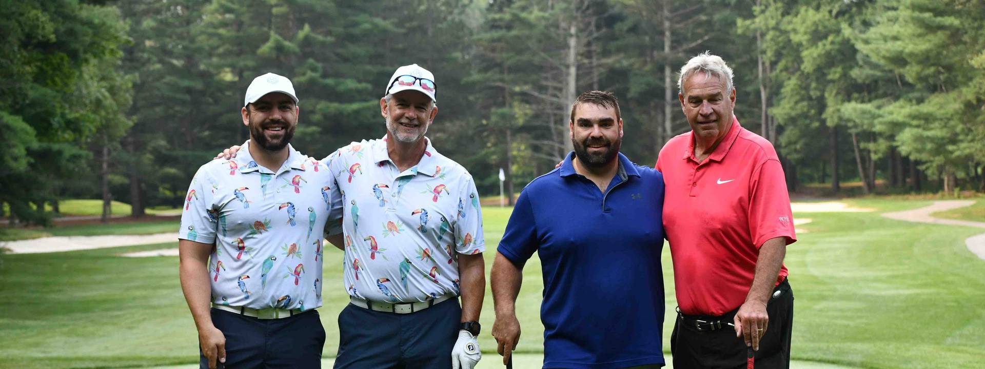 Foursome on golf course