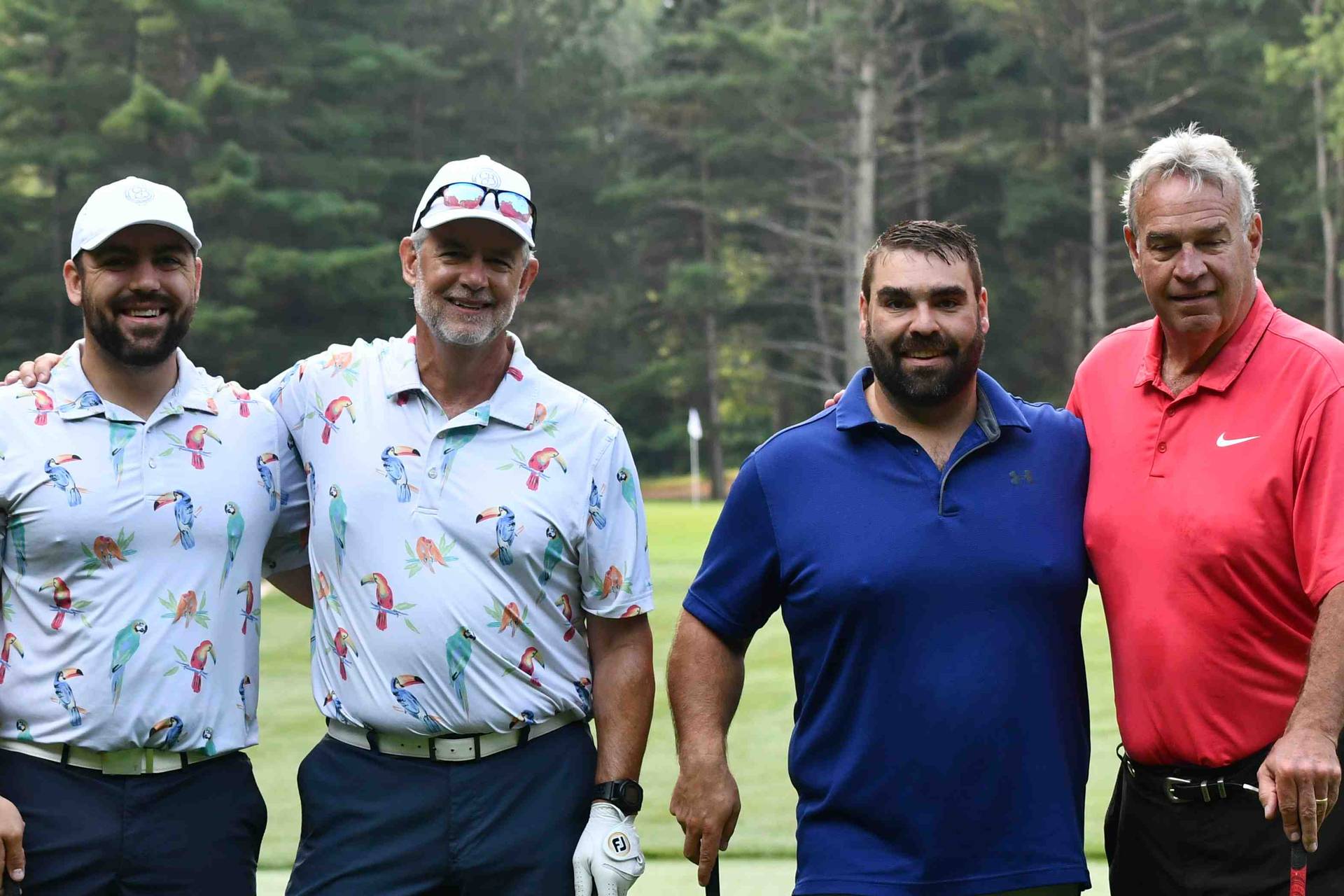 Foursome on golf course