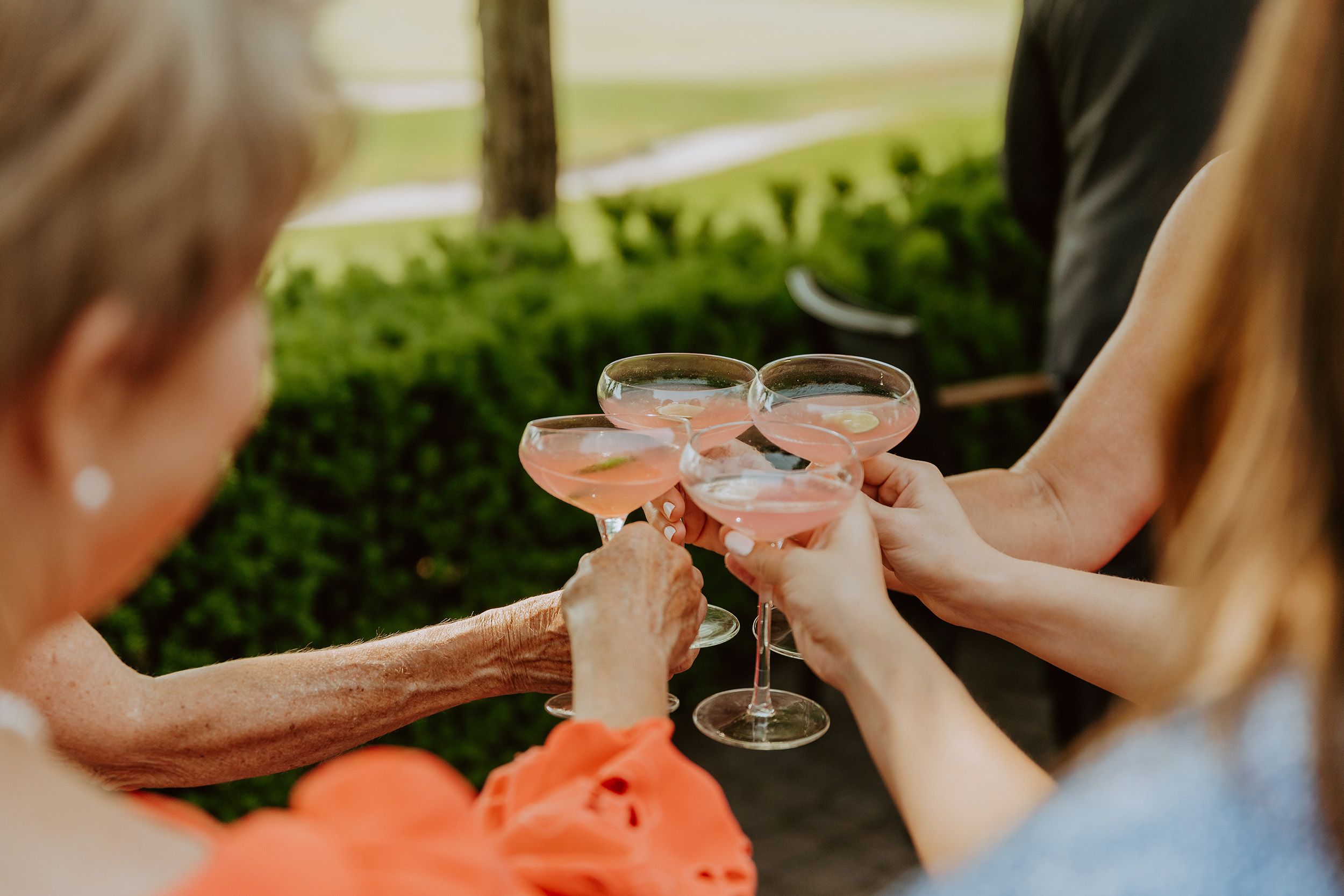 A toast with cocktails