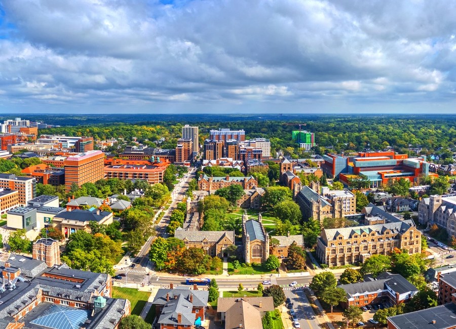 Downtown Ann Arbor and the Michigan Theater and State Theater
