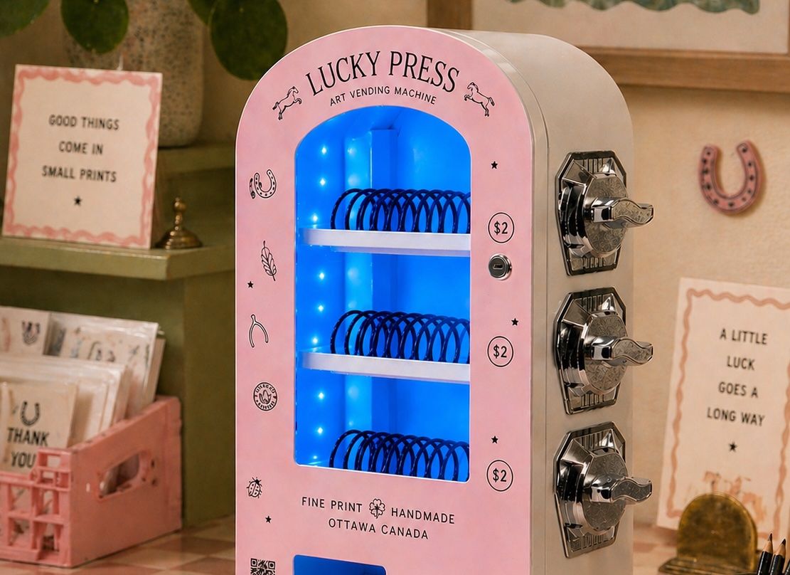 art vending machine with led lights