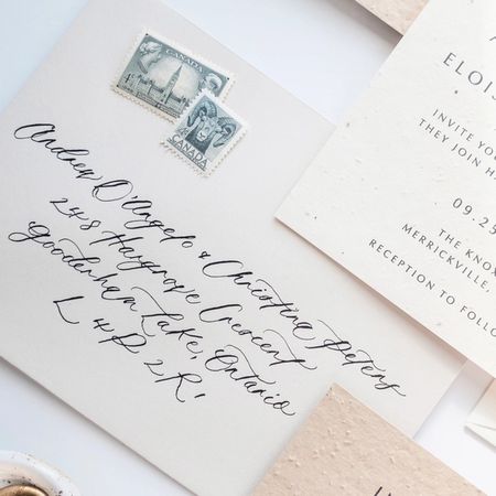 Toronto Calligrapher doing live calligraphy for guests at a brand activation.