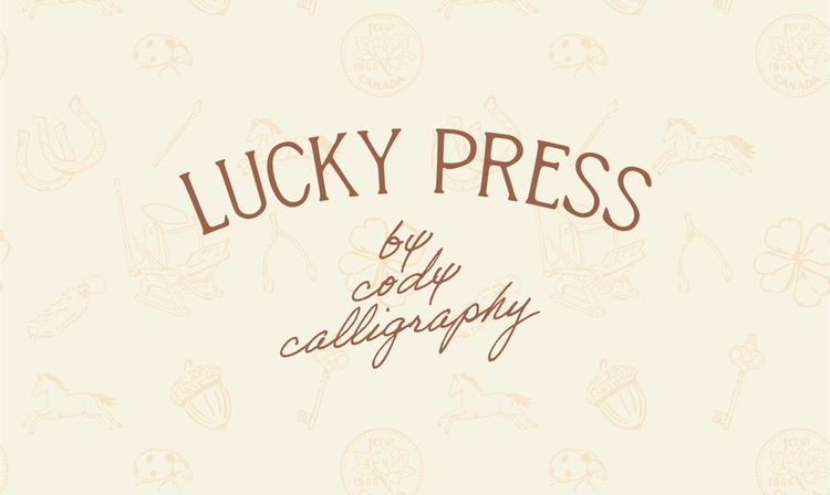 lucky press by cody calligraphy