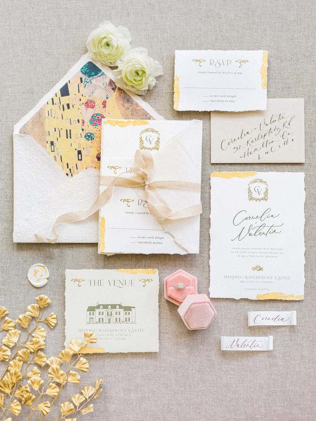 Custom designed letterpress invitation suites and wedding calligraphy services.