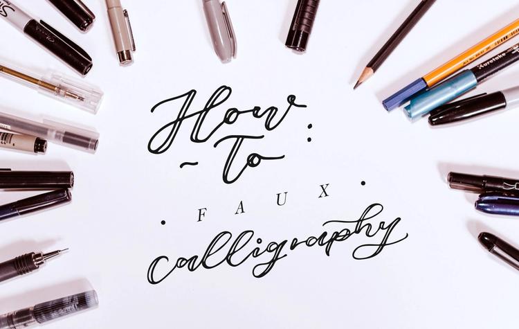How to faux calligraphy