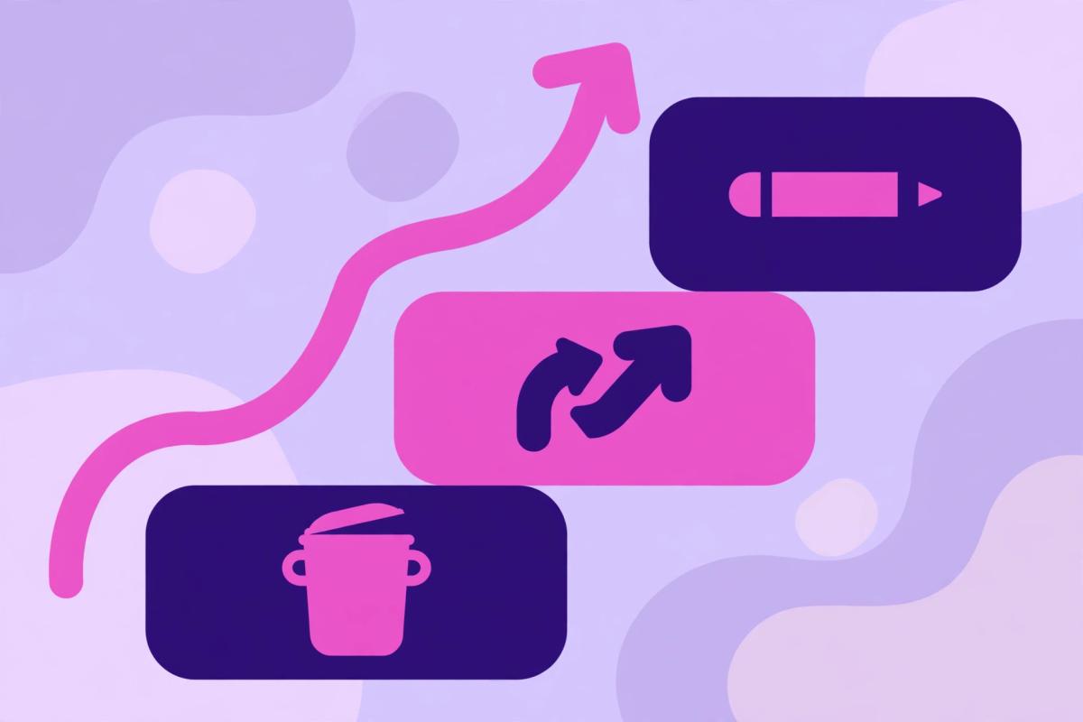Illustration of the fix order for update recovery: rewrite, merge, or remove pages