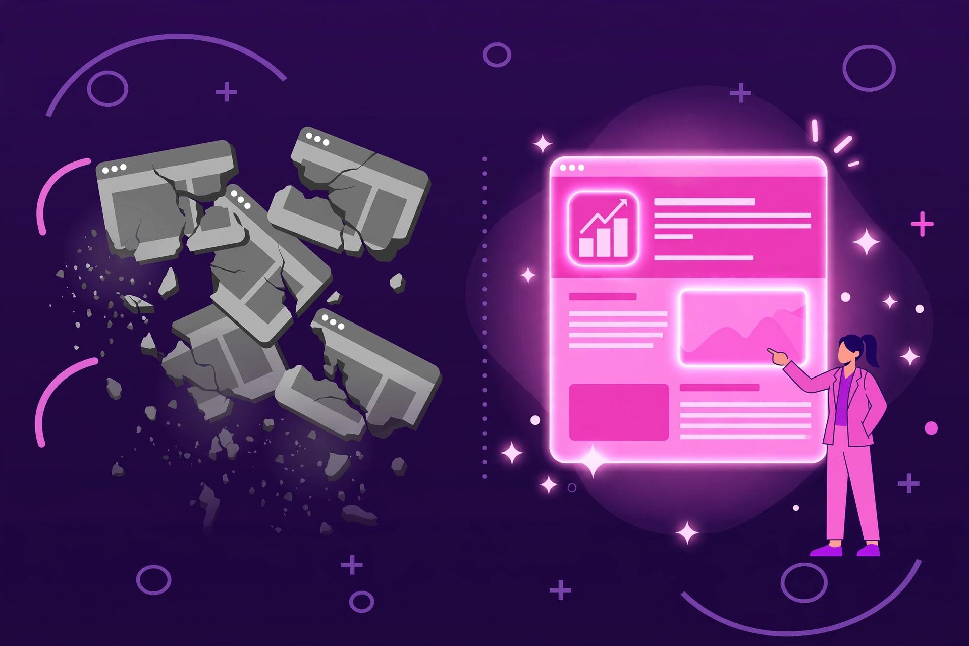 Illustration contrasting dying spammy guest post sites with one thriving real publication.