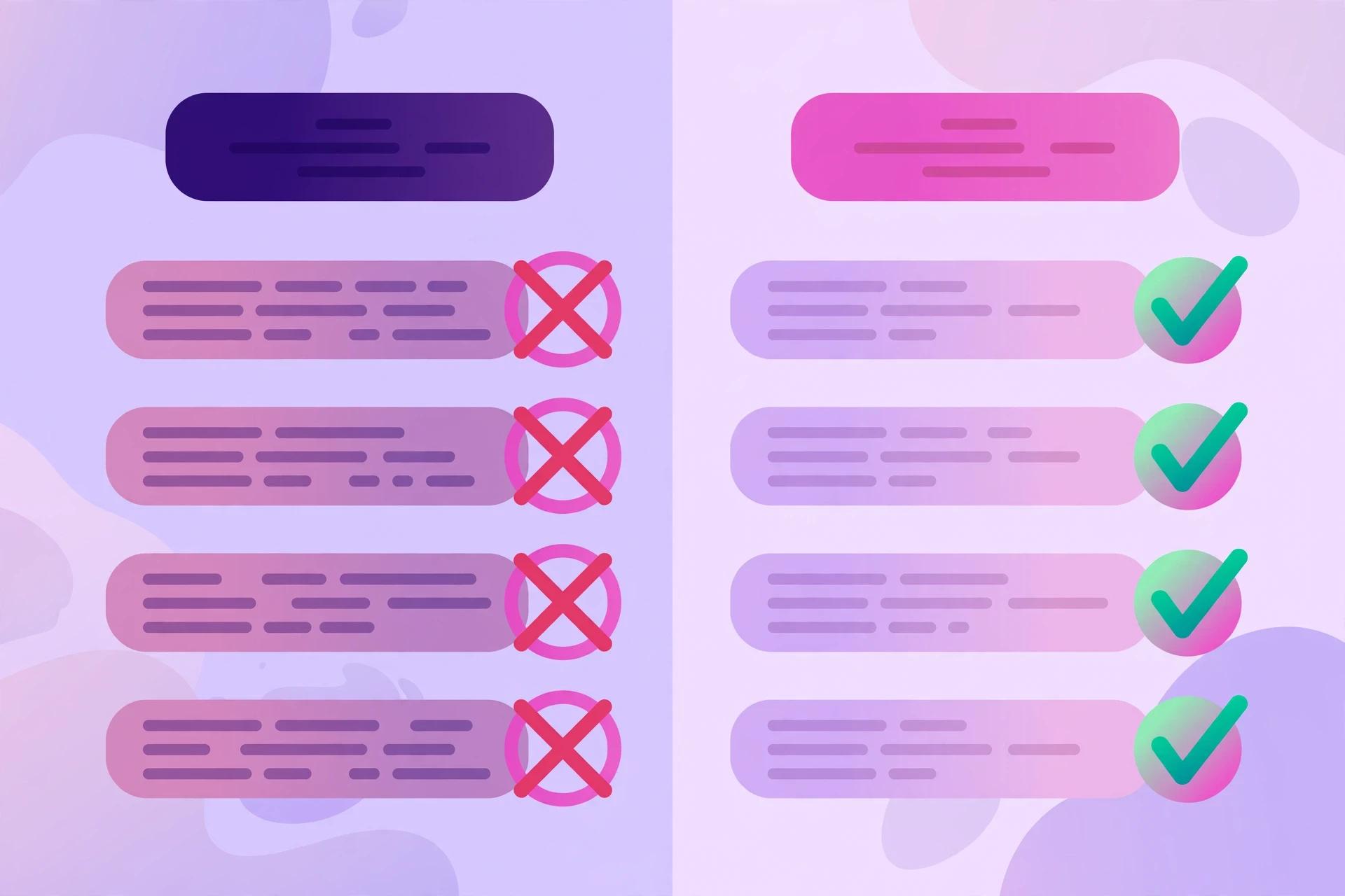 Illustration comparing keyword-stuffed anchor text marked wrong against natural branded anchors.