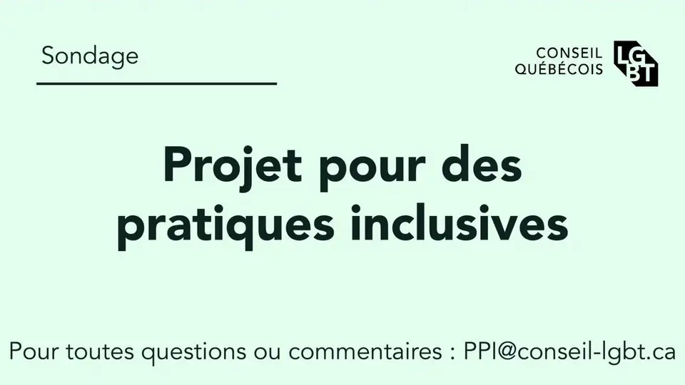 Sondage sur les Pratiques de plaintes et les communautés LGBTQ+