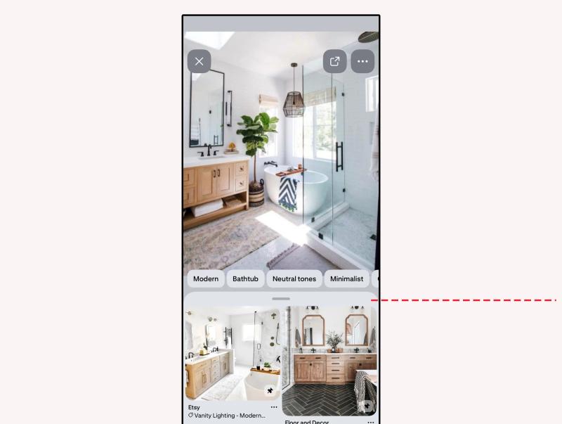 Pinterest image search from existing pin