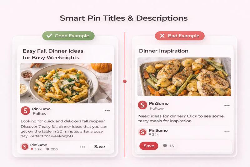 Pinterest title seo examples