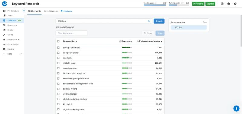 Tailwind-Keyword-research