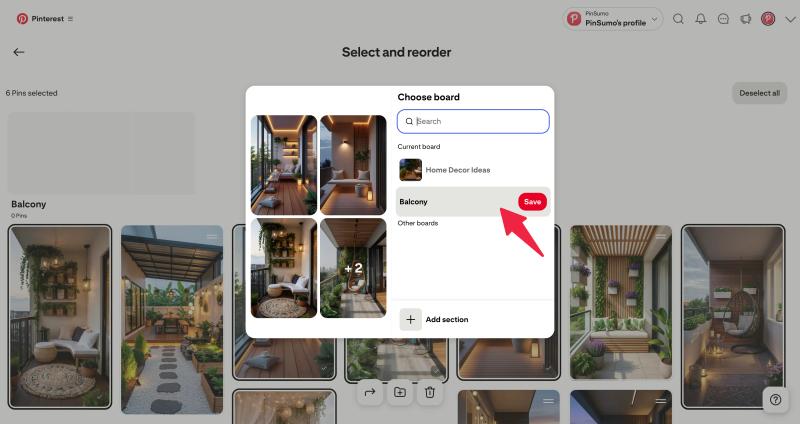 move pinterest pins in section.webp