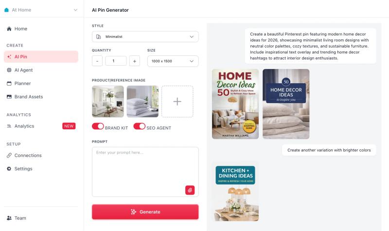 Pinsumo AI pin maker