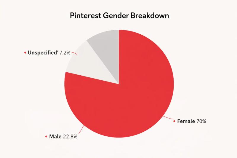 Pinterest Gender stats