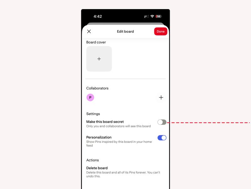 Make existing board secret mobile