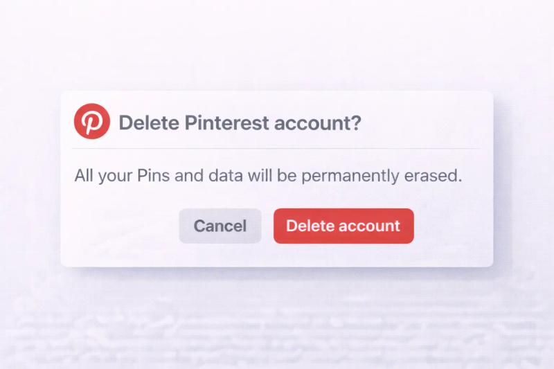  Delete a Pinterest Account
