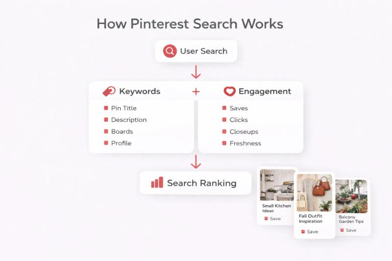 Pinterest search example