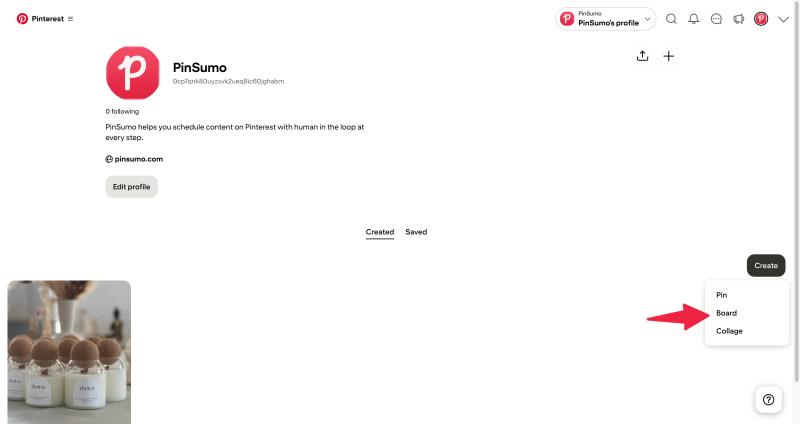 Create Pinterest Board