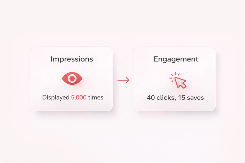 Pinterest metrics comparison infographic