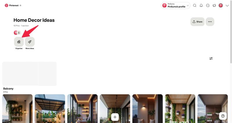 pinterest organize