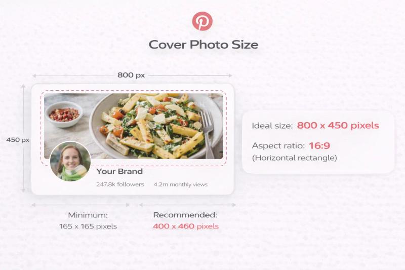 Pinterest cover photo size guide