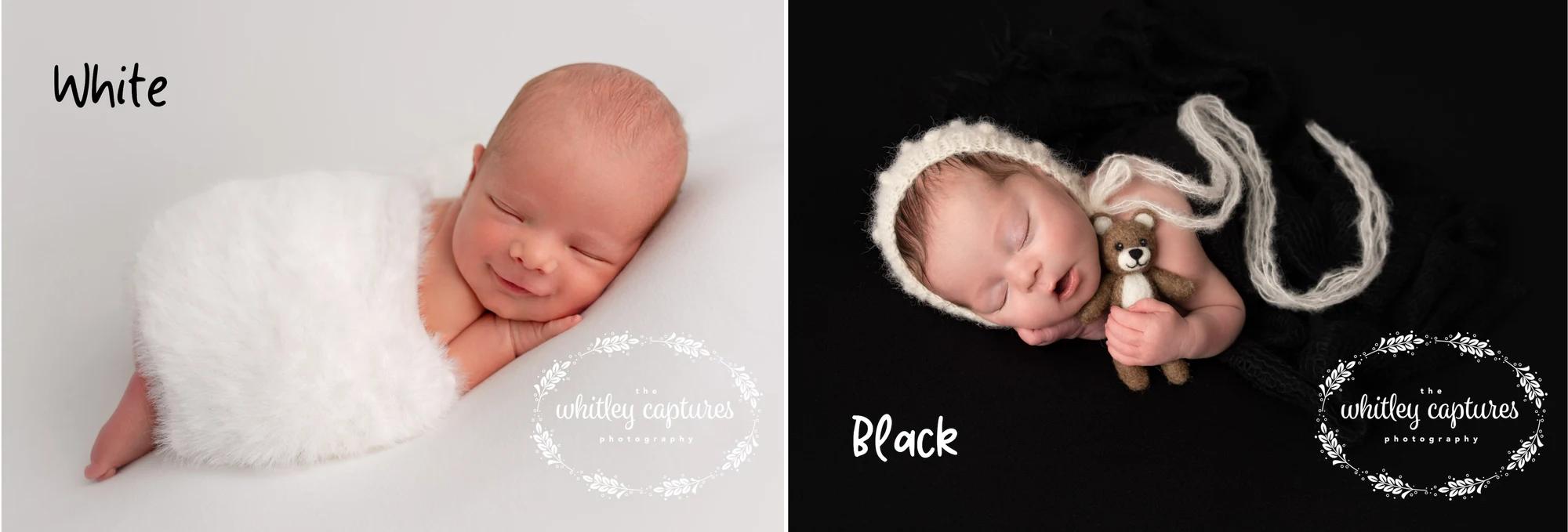 My baby photo shoot posing backdrop library — example 1