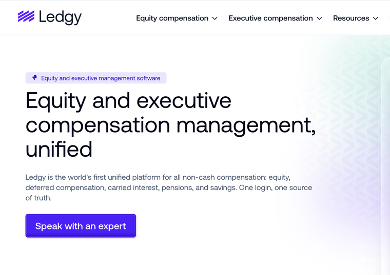 Ledgy homepage