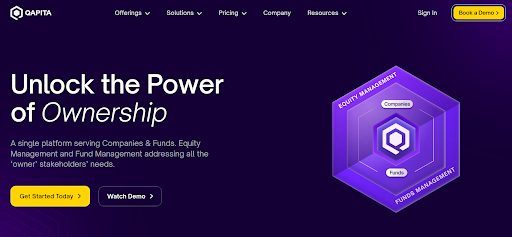 Qapita homepage