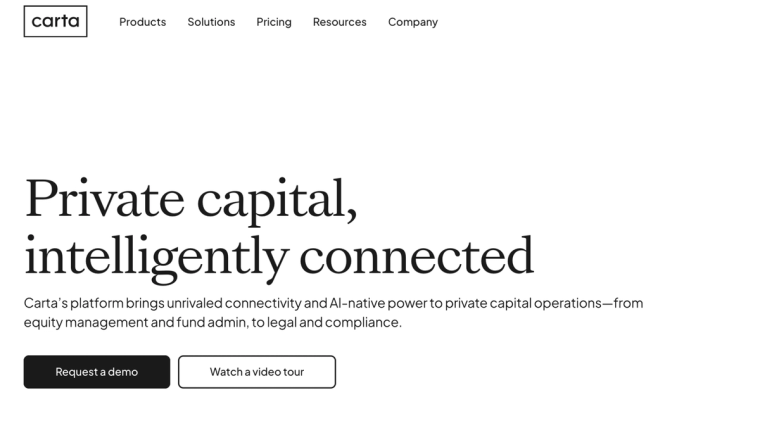 Carta homepage