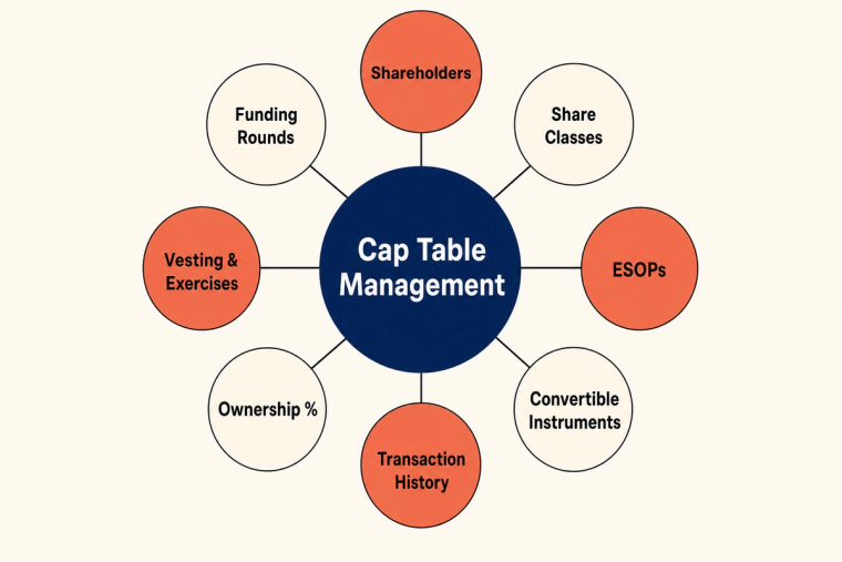 Components of a simple cap table