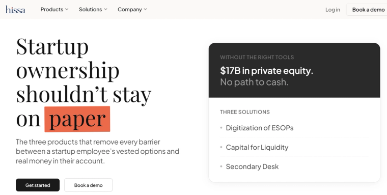Hissa homepage
