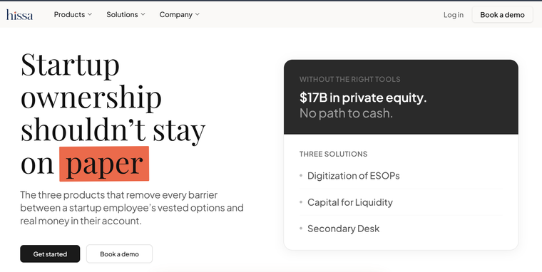 Hissa homepage