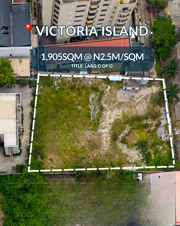 1905sqm land in a developed area (757victoriaisland) in Victoria Island