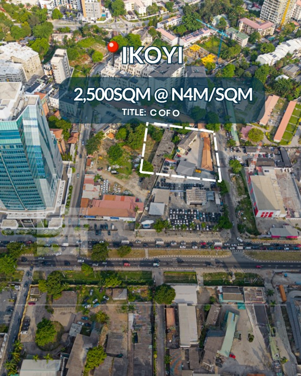 2500sqm land in a well developed area (841ikoyi) in Ikoyi