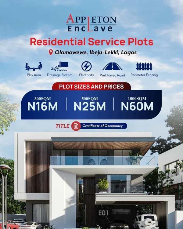 1000 sqm dry land with c of o (319ibejulekki)  in Ibeju Lekki