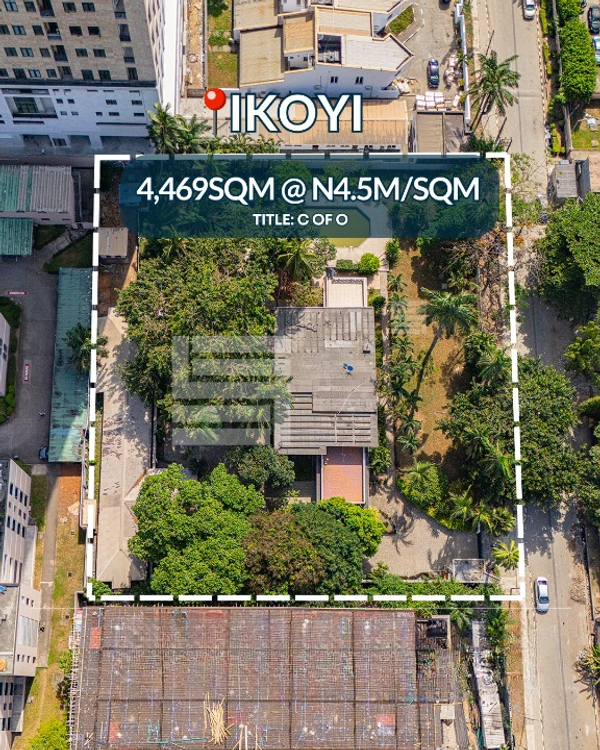 4469sqm land in a developed area (844ikoyi) in Ikoyi