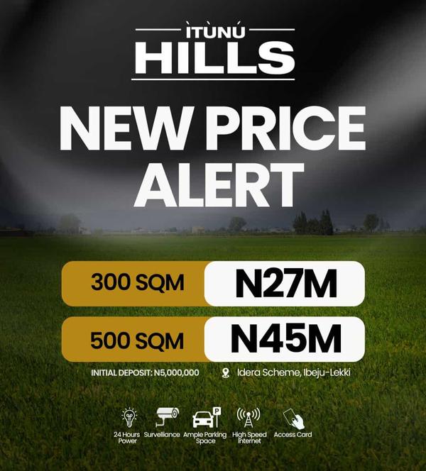 500 sqm residential land (294ibejulekki) in Eleko