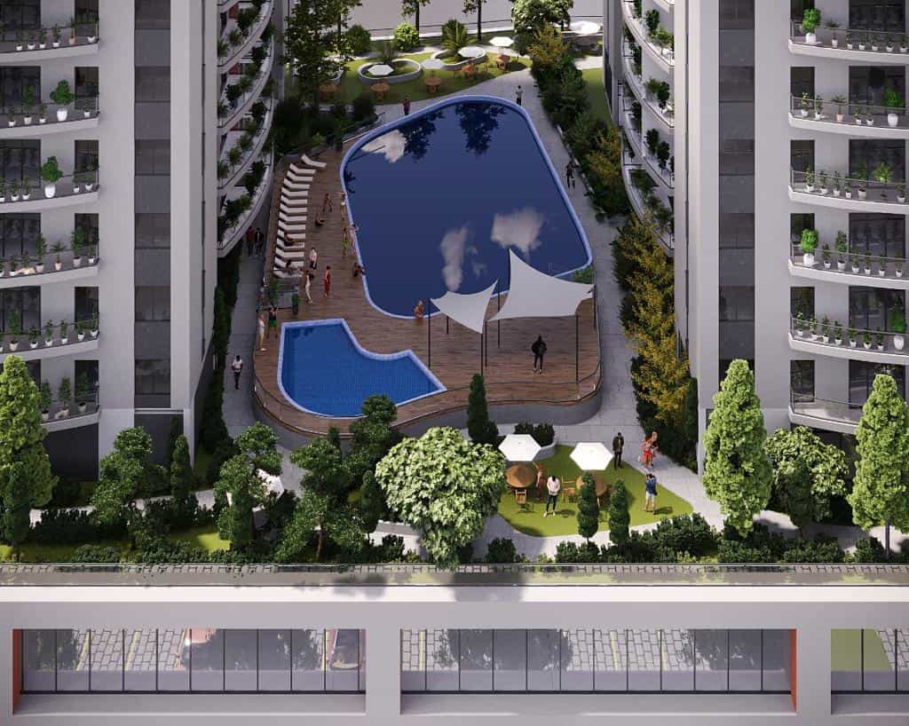 Vanity swimming pool including children and adult pools