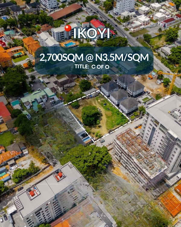 2700sqm land in a secure environment (754ikoyi) in Ikoyi