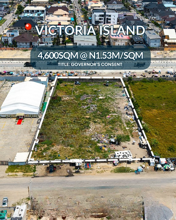 4600sqm land in a developed area (758victoriaisland) in Victoria Island