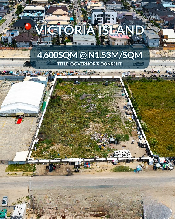 4600sqm land in a developed area (758victoriaisland) in Victoria Island