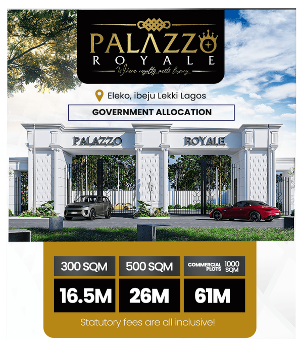 500 sqm residential land (270ibejulekki) in Eleko