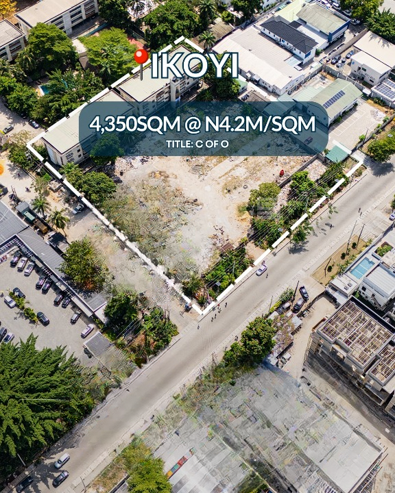 4350sqm land in a well developed environment (756ikoyi) in Ikoyi