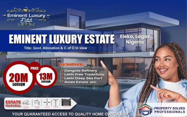 500 sqm land with c of o (325ibejulekki) in Eleko