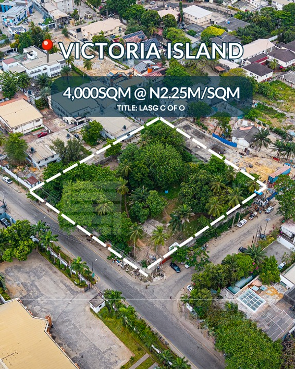 4000sqm land in a well developed area (845victoriaisland) in Victoria Island