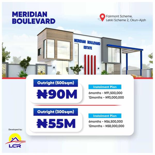 500 sqm land in meridian boulevard estate (326ajah) in Ajah